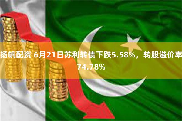 扬帆配资 6月21日苏利转债下跌5.58%，转股溢价率74.78%