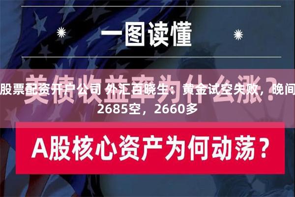 股票配资开户公司 外汇百晓生：黄金试空失败，晚间2685空，2660多