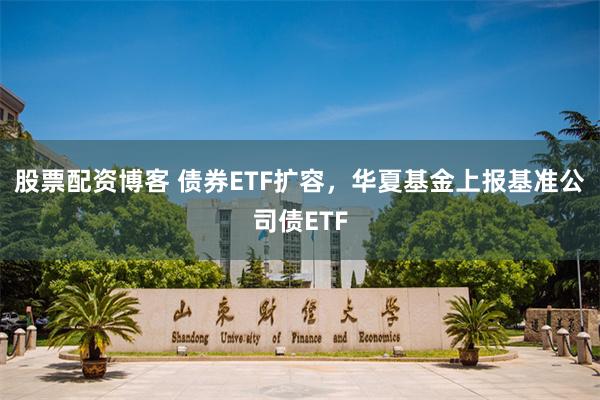 股票配资博客 债券ETF扩容，华夏基金上报基准公司债ETF